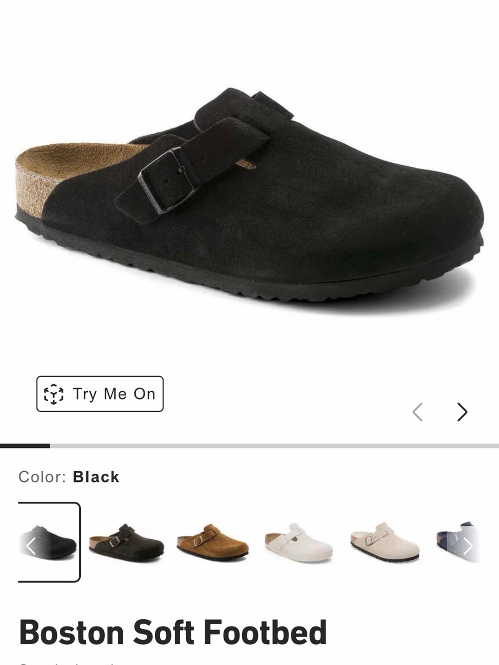 Birkenstock Boston Suede Slip-On Clog - Black